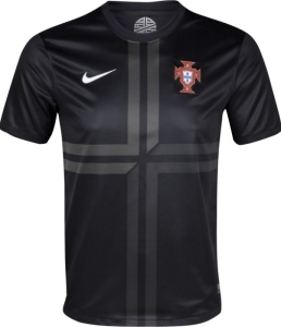The smart-looking Portugal away kit from 2013 featured an attractive, minimalist design by Nike. PHOTO: Footballkitnews. 